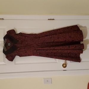 Hearts & Roses Red Floral Dress Size US 4